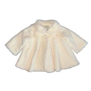 Bunnies By The Bay Storywear Glad Dreams Soft Faux Fur Satin Lined Coat 6-12 M